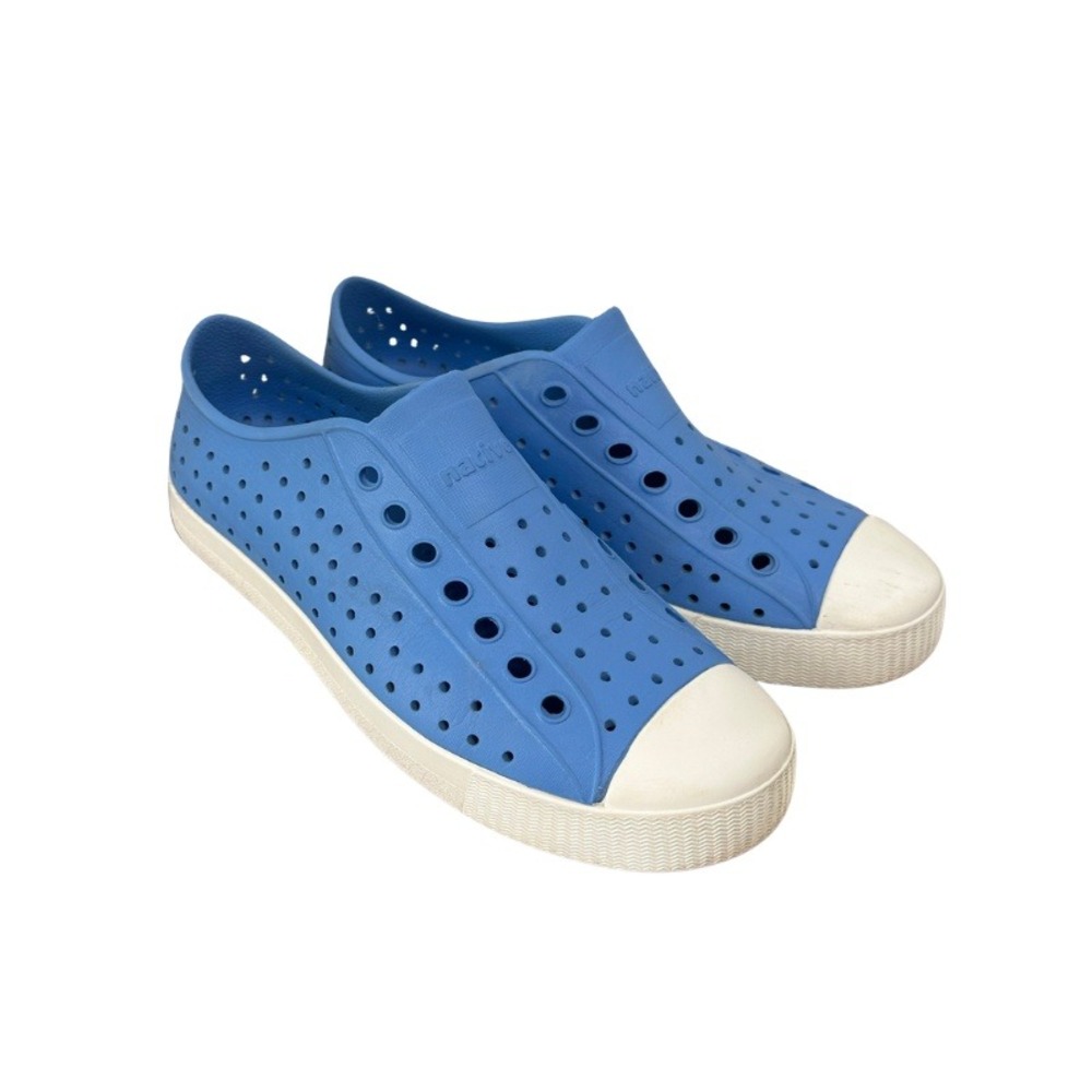 Native Jefferson Blue Perforated EVA Slip On Sneakers Mens 7 Womens 9